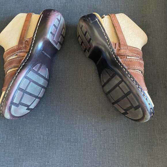 NATURALIZER WOMEN'S SUMMER COMFORTABLE LEATHER SANDALS BROWN SIZE 9-9.5 - Picture 6 of 8